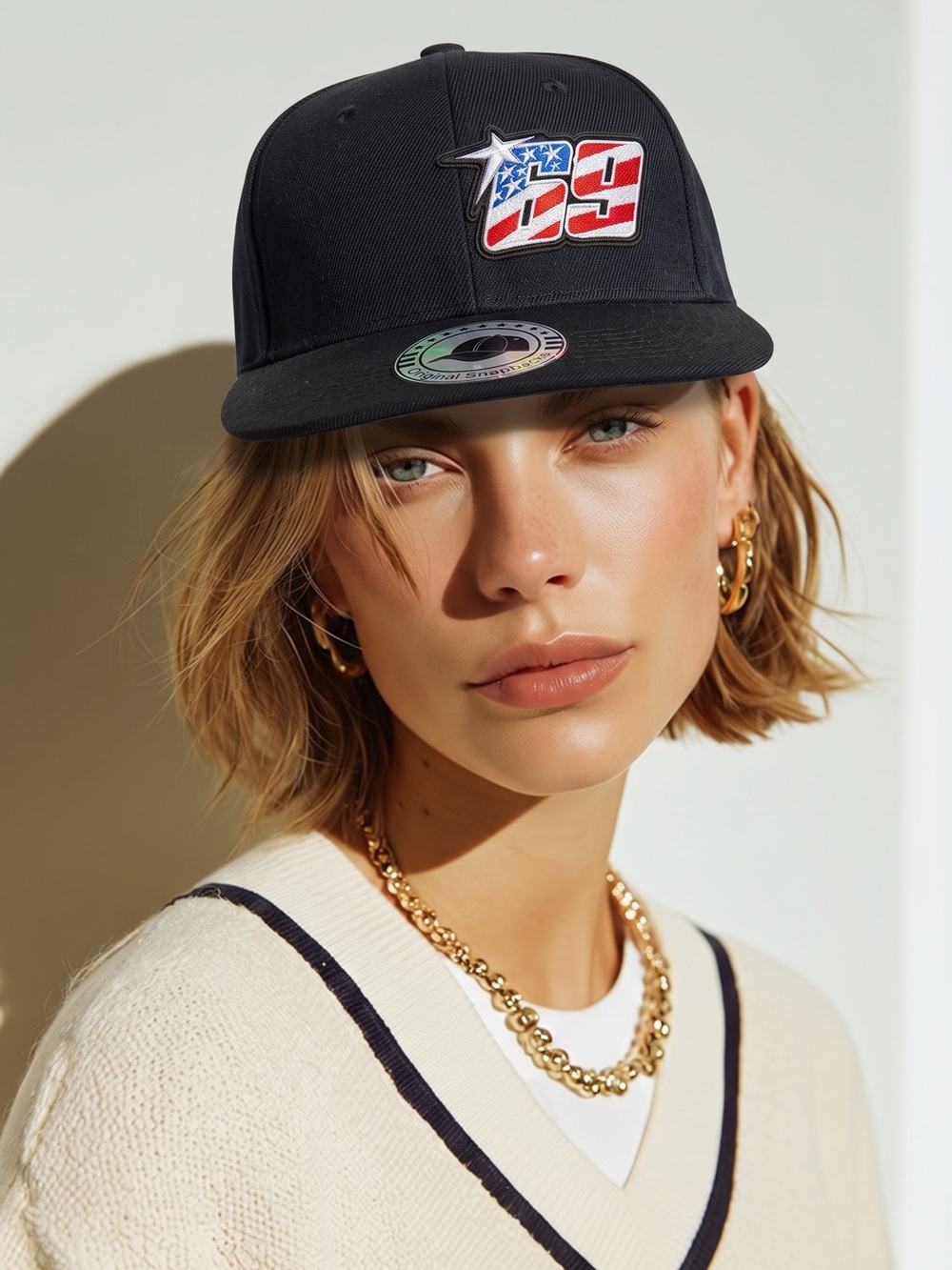 Nicky Hayden 69 Black  Embroidered Number 69 Cap - Women Accessories